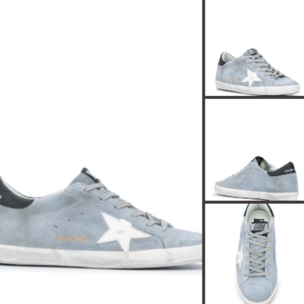 Golden Goose Blue Suede White Star 39